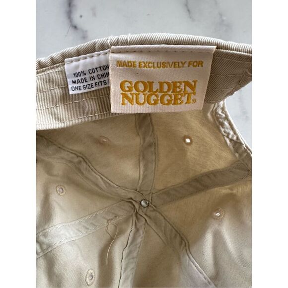 Golden Nugget casino adult unisex cream distressed hat y2k Las Vegas NM baseball - Picture 5 of 5